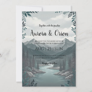 smoky mountain wedding invitations
