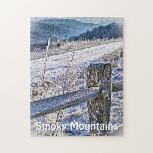 Smoky Mountain Winter Scenic Purchase  Knob Photo Jigsaw Puzzle