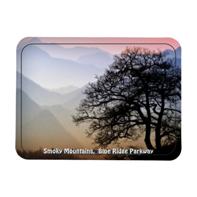 Smoky Mountains Blue Ridge Parkway GSMNP Photo Magnet (Horizontal)