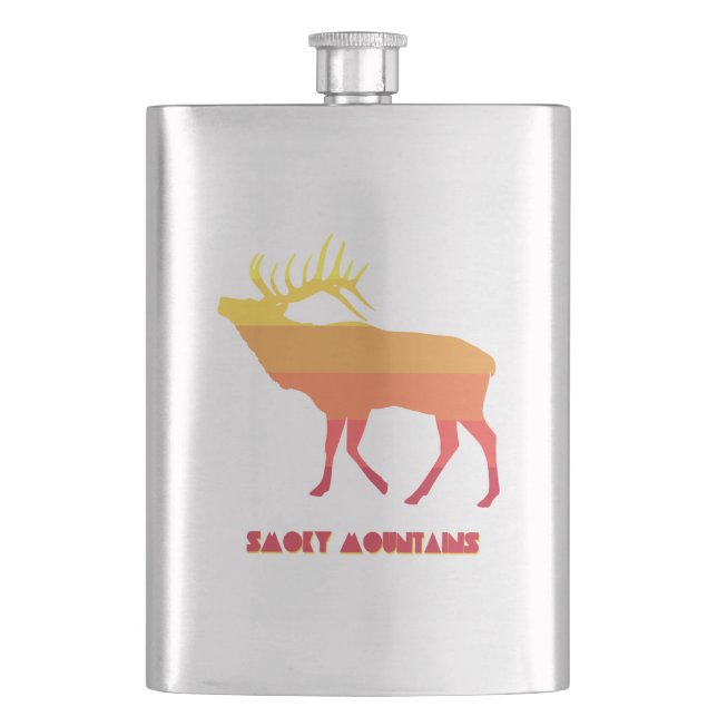 Smoky Mountains Elk Flask (Front)
