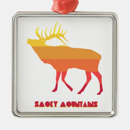 Smoky Mountains Elk Metal Ornament