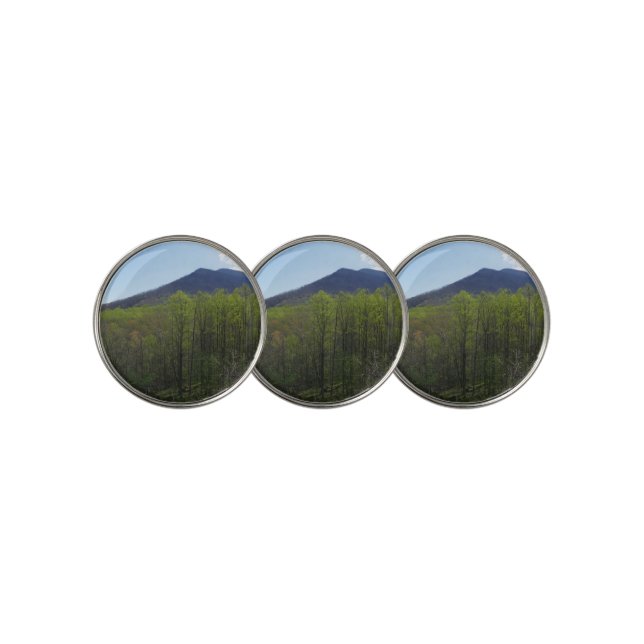 Smoky Mountains in Spring Landscape Golf Ball Marker (3 Up)