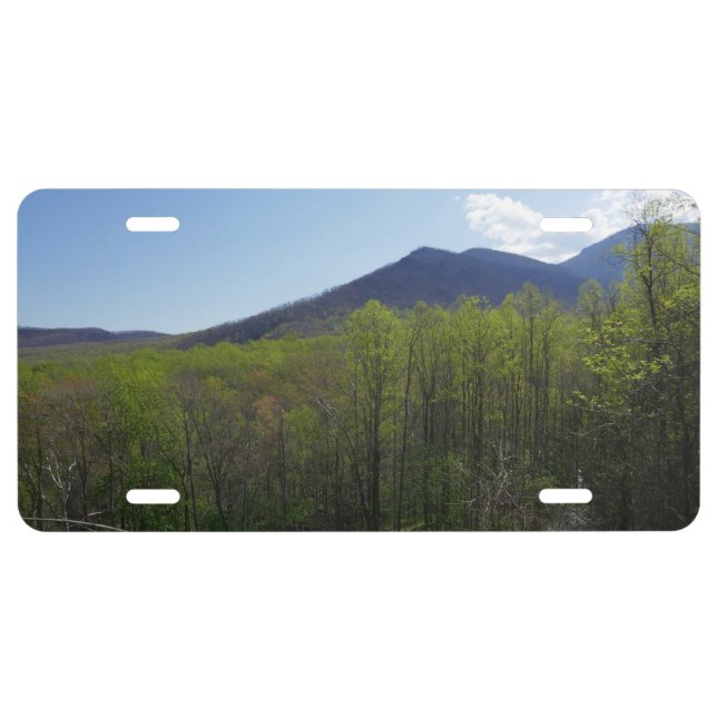 Smoky Mountains in Spring Landscape License Plate (Front)