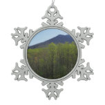 Smoky Mountains in Spring Landscape Snowflake Pewter Christmas Ornament