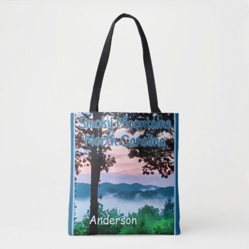 Smoky Mountains NC Majestic View and Sunset Tote 