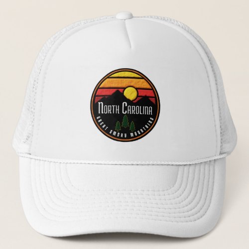 Smoky Mountains North Carolina  Trucker Hat