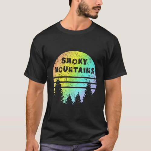 Smoky Mountains Rainbow Hiking Camping Outdoor T_Shirt