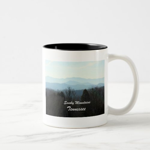 Smoky Mountains Tennessee Two_Tone Coffee Mug