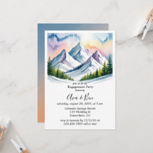 Smoky Mountains Winter Engagement Party Invitation