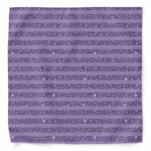 Smoky Plum Glitter Style Horizontal Stripes Bandana