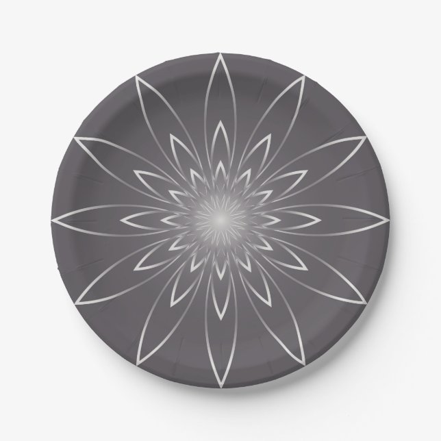 smoky quartz clock paper plates (Front)