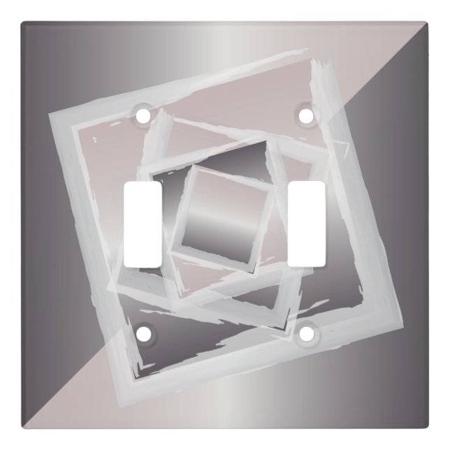 Smoky quartz gray light switch cover (Front)