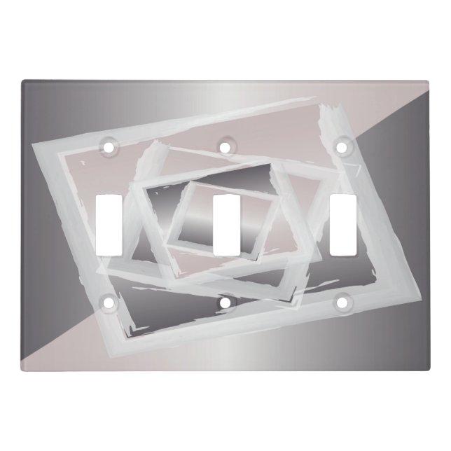 Smoky quartz gray light switch cover (Front)