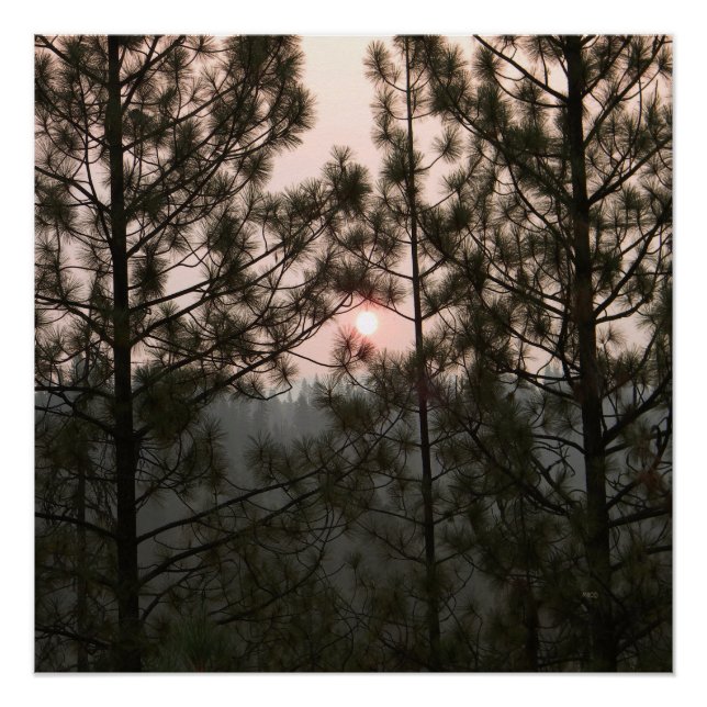 Smoky Sunrise from the Carr Fire 2018... Poster (Front)