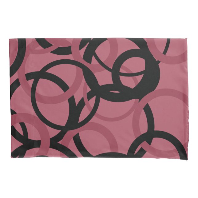 Smoky Topaz and Black Circles  Pillow Case (Front)