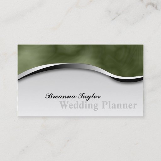 Customizable Smoky Zebra Print Wedding Planner Business Card