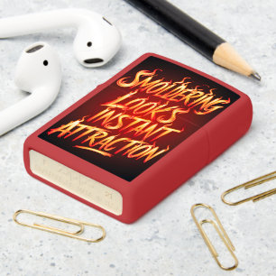 Smoldering Looks Instant Attraction Red Zippo Lighter