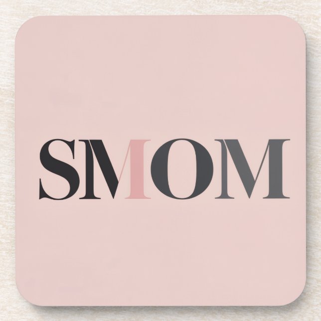 Smom Clock Gift Beverage Coaster (Front)