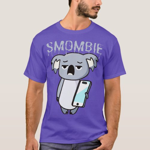 Smombie Coala Bored Coala With Mobile Phone 2 T_Shirt