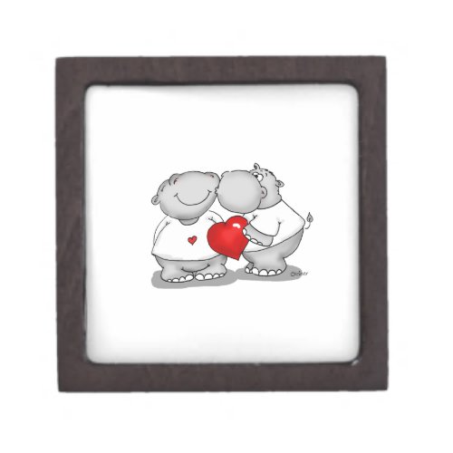 Smooch _ Hippo Kiss Valentines Day Keepsake Box