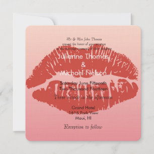 Smooch Lips Wedding Invitation