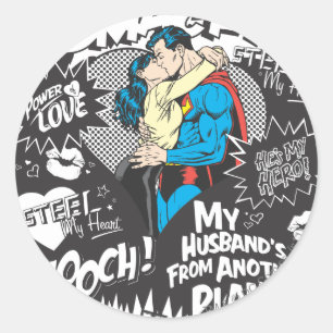 Smooch, Smack - Collage Classic Round Sticker