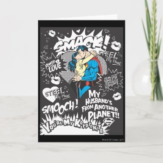 Smooch, Smack - Collage Greeting Card