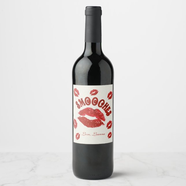 Smooches, Red Lips Wine Label (Front)