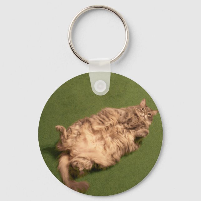 Smoochie Girl's Daily Kitty Yoga Keychain (Front)