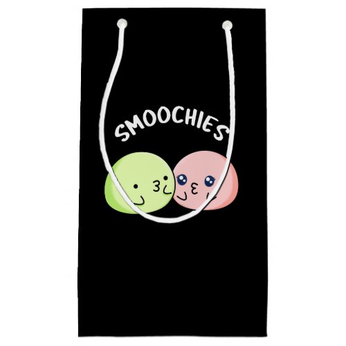Smoochies Funny Food Kissing Mochi Pun Dark BG Small Gift Bag