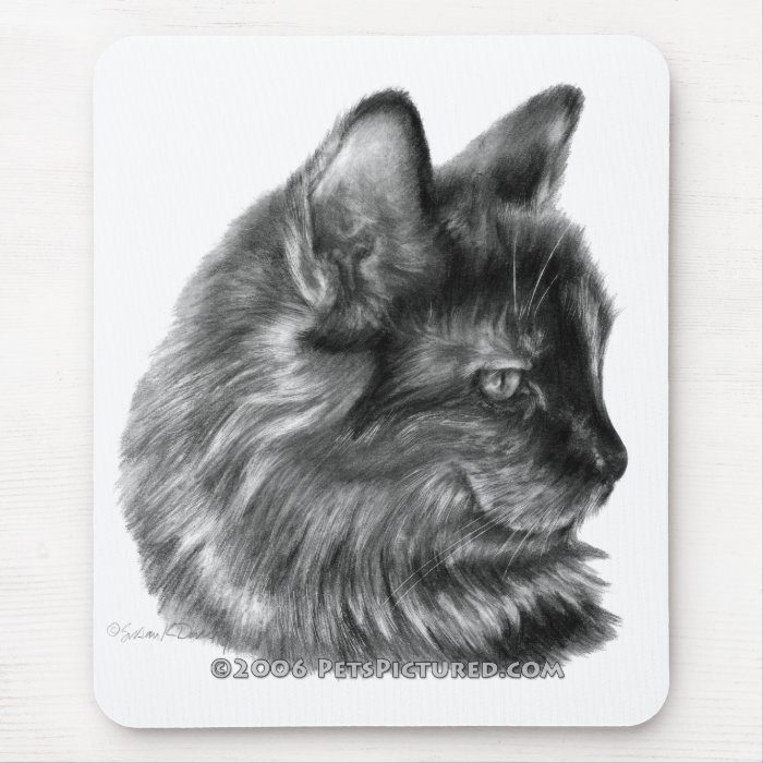 Smooschie, Long Haired Tortoise Shell Cat Mousepad