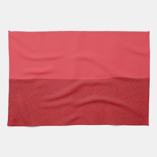 Smooth-and-Noise Tomato Red Kitchen Towel (Custom) (Horizontal)