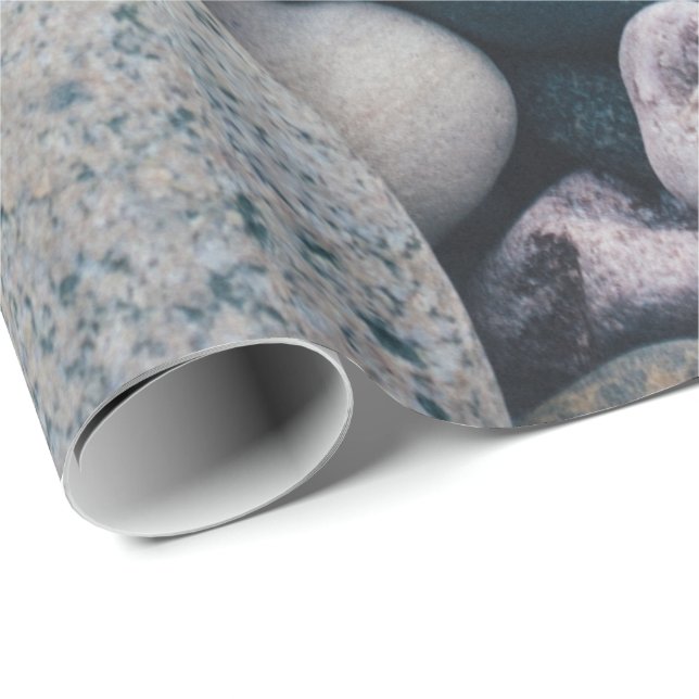 Smooth beach pebble wrapping paper (Roll Corner)