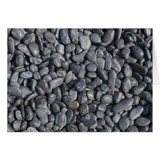 Smooth Black Pebbles Cards (Front Horizontal)
