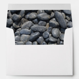 Smooth Black Pebbles Envelope