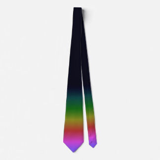 Smooth Black Rainbow Background Gradient Neck Tie