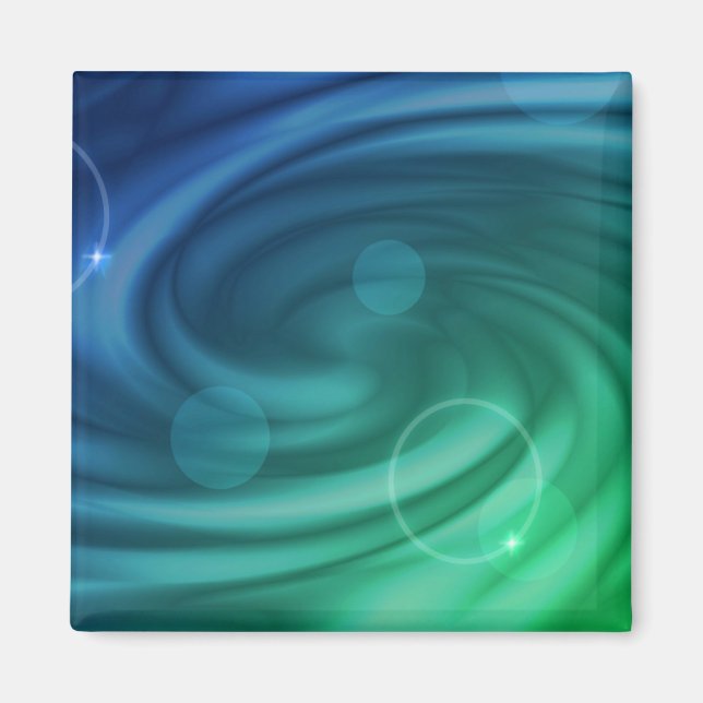 Smooth Blue And Green Color Mix  Vortex Magnet (Front)