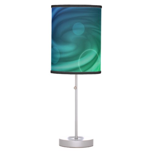 Smooth Blue And Green Color Mix  Vortex Table Lamp