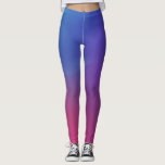 Smooth Blue to Red Ombre Gradient Leggings