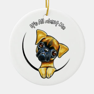 Smooth Brussels Griffon IAAM Ceramic Ornament