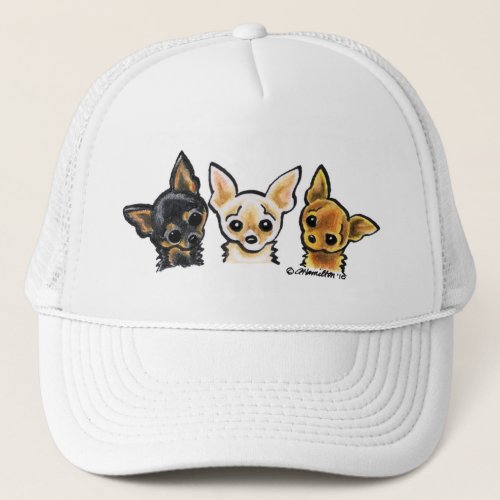 Smooth Chihuahua Trio Trucker Hat