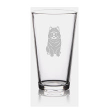 Smooth Chow etched glassware - choose style