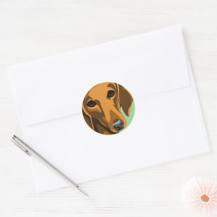 Smooth Coat Dachshund Classic Round Sticker