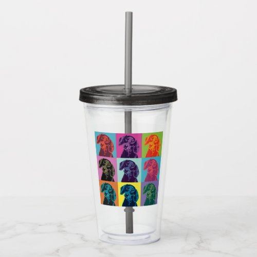 Smooth_coated Dachshund Color Pops Acrylic Tumbler