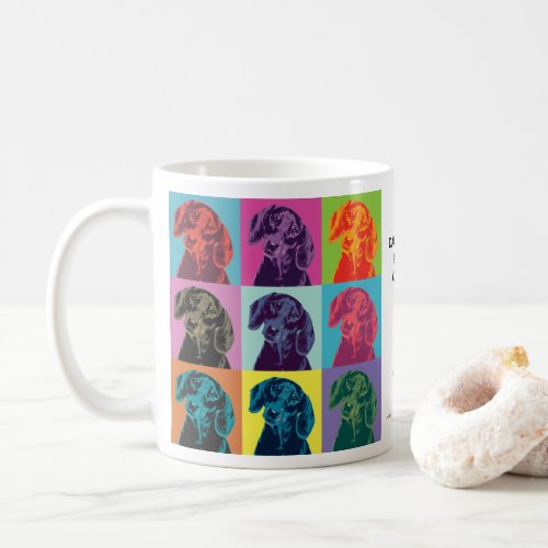 Smooth_coated Dachshund Color Pops Coffee Mug
