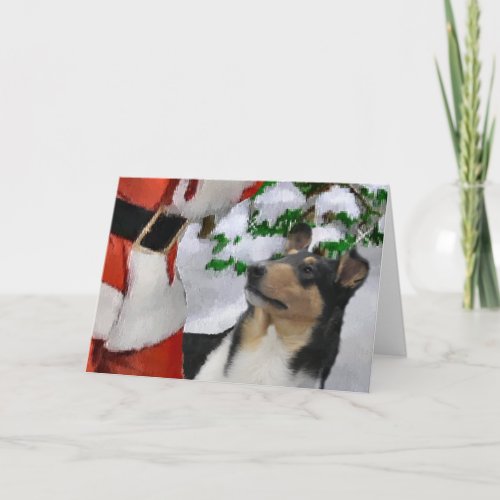 Smooth Collie Christmas Gifts Holiday Card