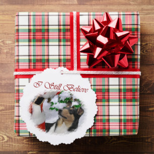 Smooth Collie Christmas Gifts Ornament Card