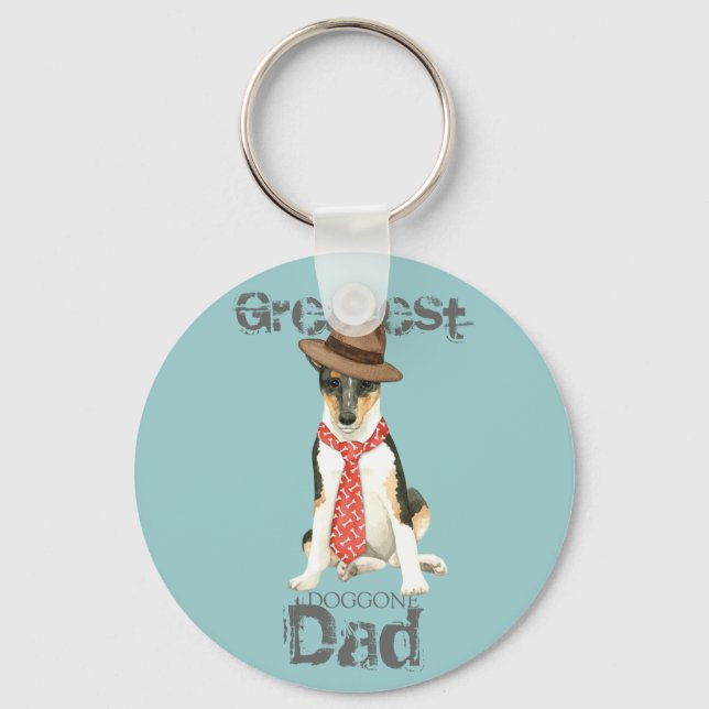 Smooth Collie Dad Keychain (Front)