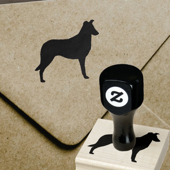 Smooth Collie Dog Breed Silhouette Rubber Stamp (Creator Uploaded)