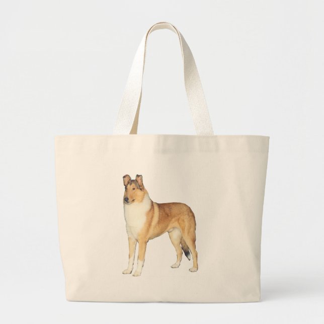 Smooth Collie Gifts Large Tote Bag (Front)